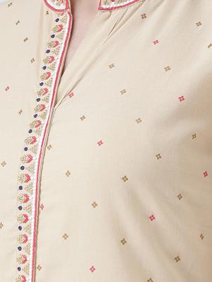printed straight kurta - 16633523 - Standard Image - 4
