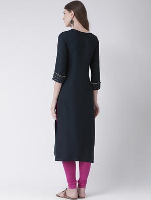 printed straight kurta - 16633529 - Standard Image - 3