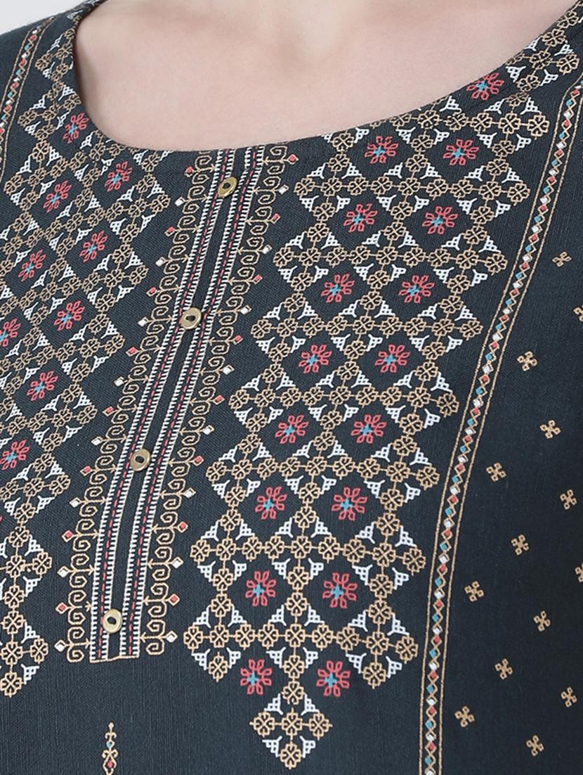 printed straight kurta - 16633529 - Zoom Image - 4