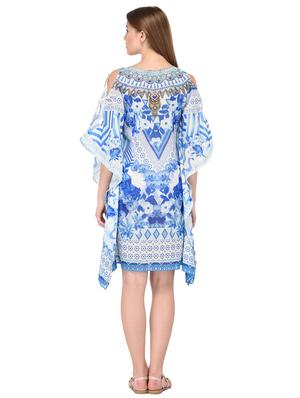 tie up neck printed kaftan - 16633728 - Standard Image - 3