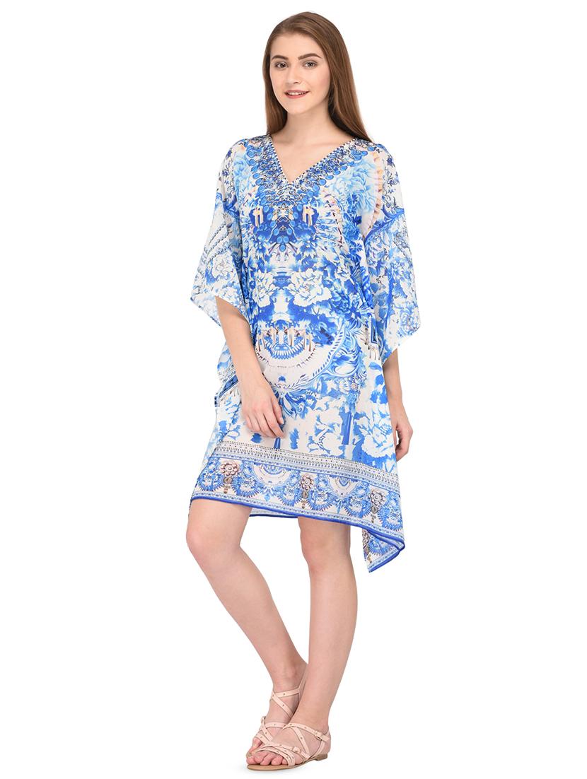criss cross detail kaftan - 16633729 - Zoom Image - 2