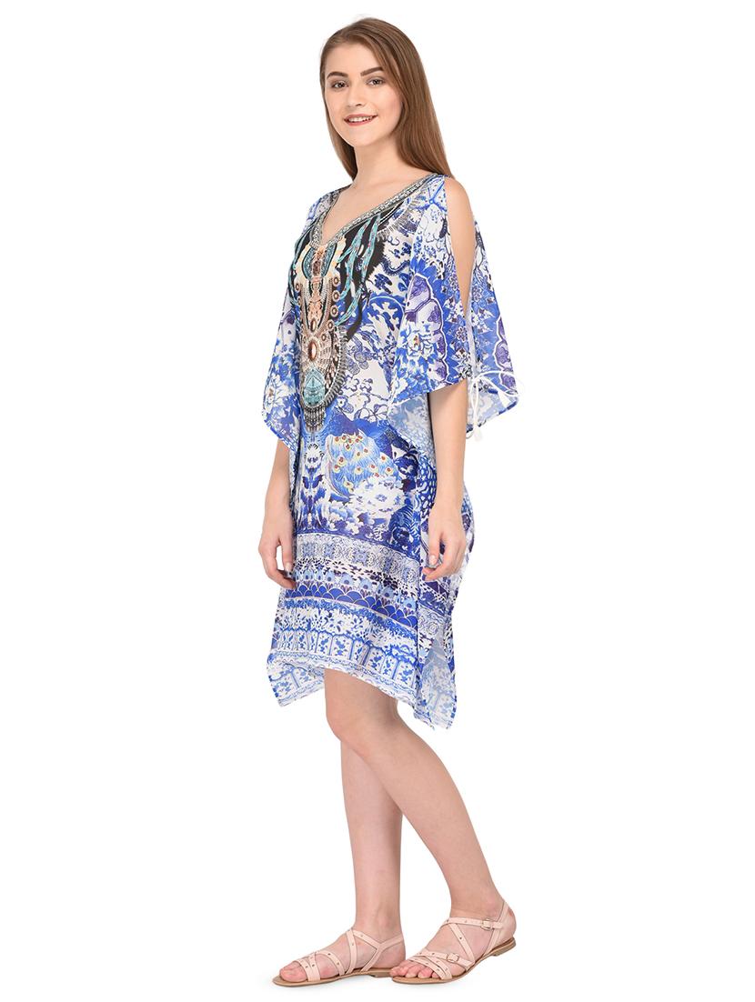 cold shoulder kaftan dress - 16633730 - Zoom Image - 2