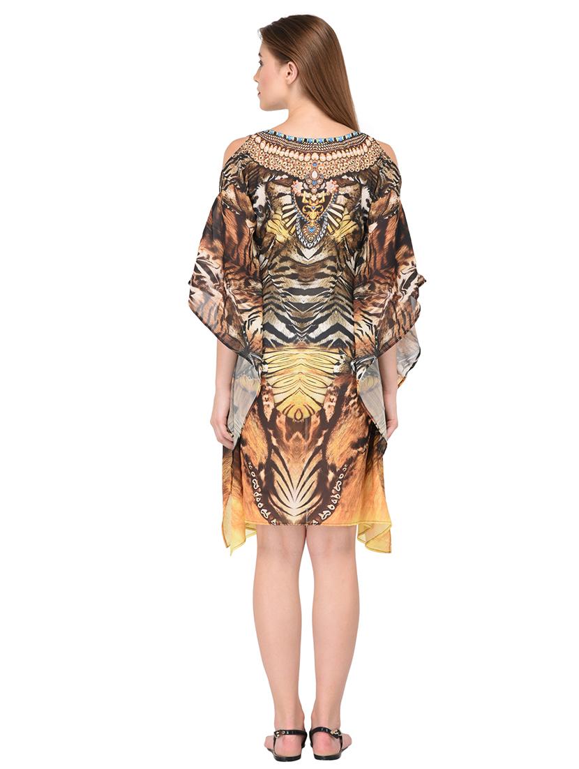 v-neck printed kaftan - 16633731 - Zoom Image - 3