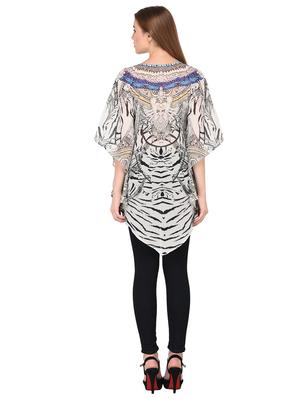 tie up neck kaftan top - 16633732 - Standard Image - 3