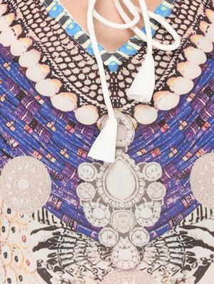 tie up neck kaftan top - 16633732 - Standard Image - 4