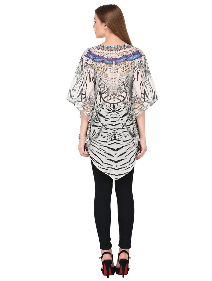 tie up neck kaftan top - 16633732 - Zoom Image - 3