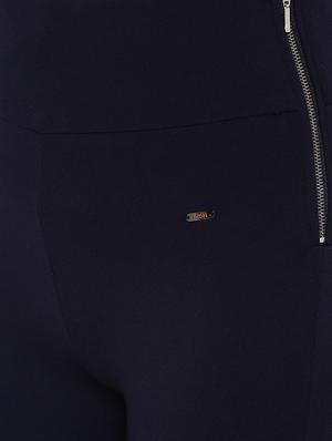 high rise solid zipper detail jeggings - 16633803 - Standard Image - 5