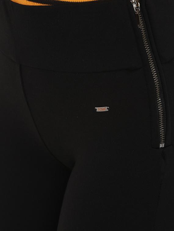 high rise solid zipper detail jeggings - 16633804 - Zoom Image - 5