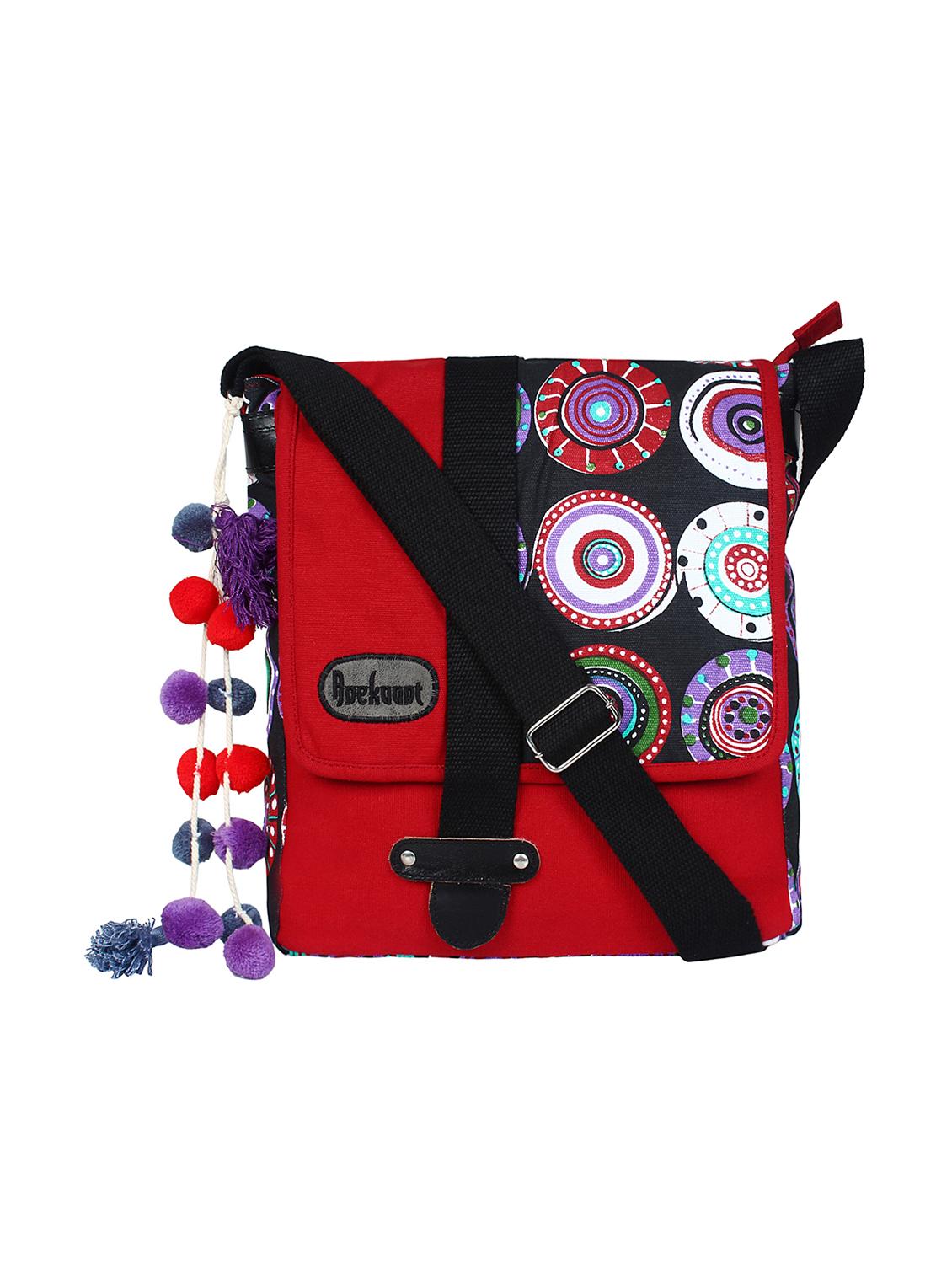 red canvas messenger sling bag - 16633968 - Zoom Image - 1