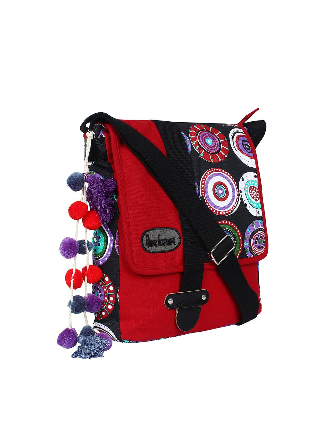 red canvas messenger sling bag - 16633968 - Zoom Image - 4