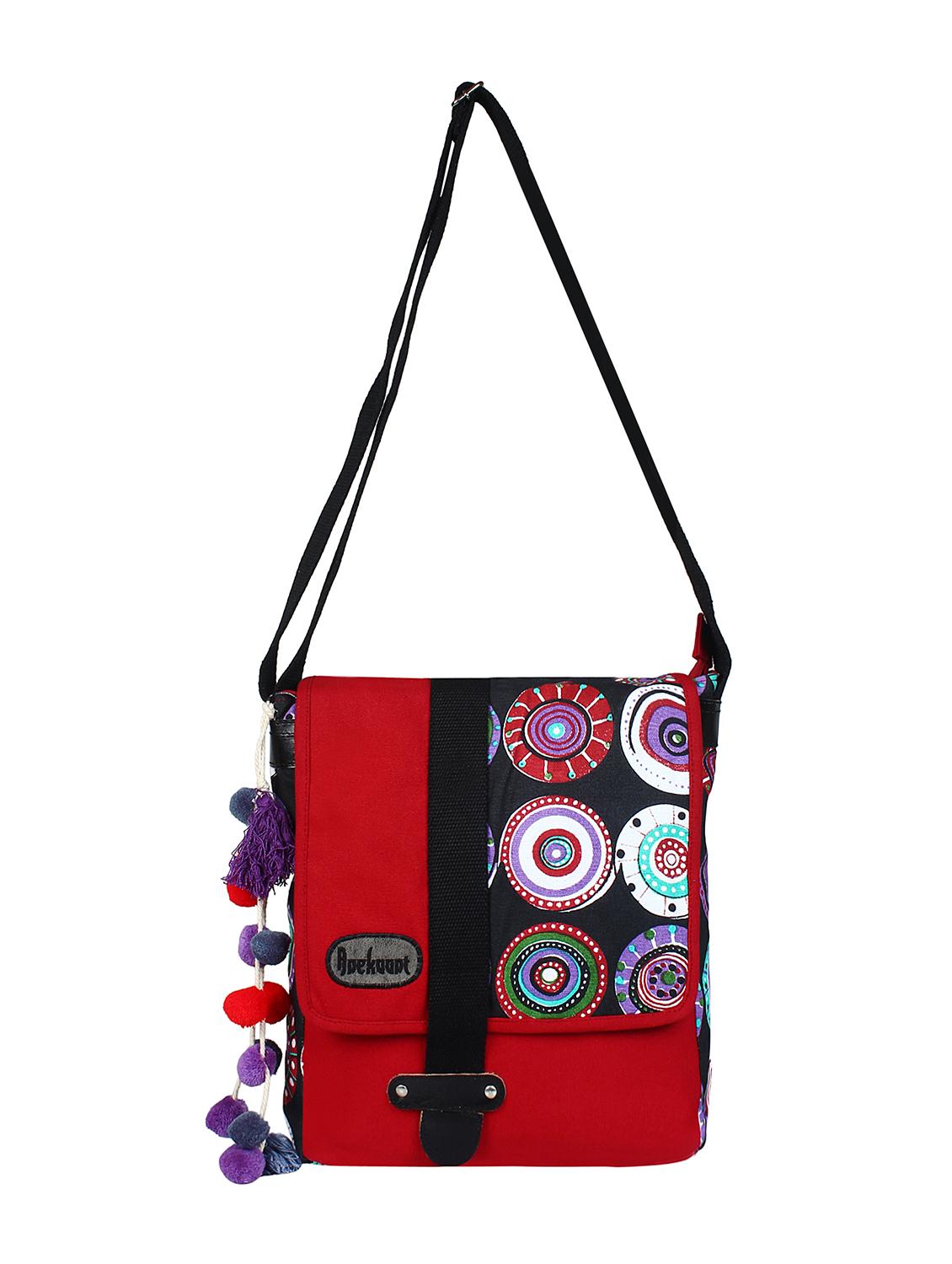 red canvas messenger sling bag - 16633968 - Zoom Image - 5