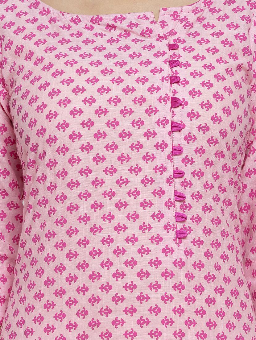 floral printed straight kurta - 16634089 - Zoom Image - 4