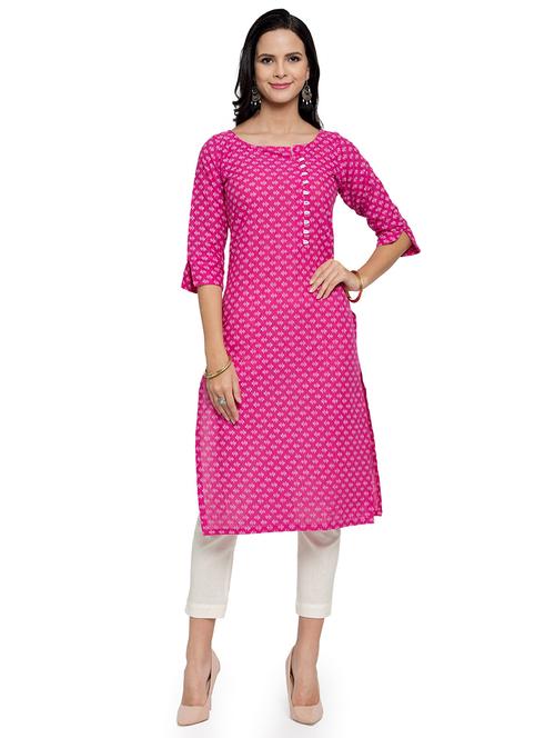 floral printed straight kurta - 16634090 - Standard Image - 1