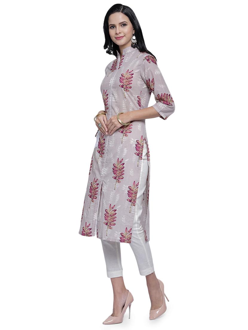 printed straight kurta - 16634091 - Zoom Image - 2