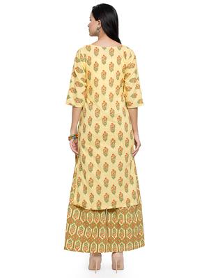 floral straight kurta - 16634095 - Standard Image - 3