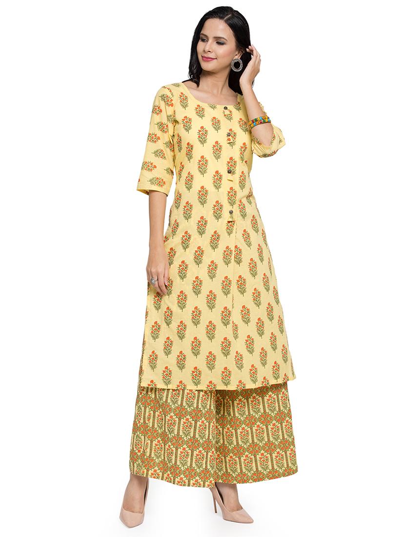 floral straight kurta - 16634095 - Zoom Image - 1