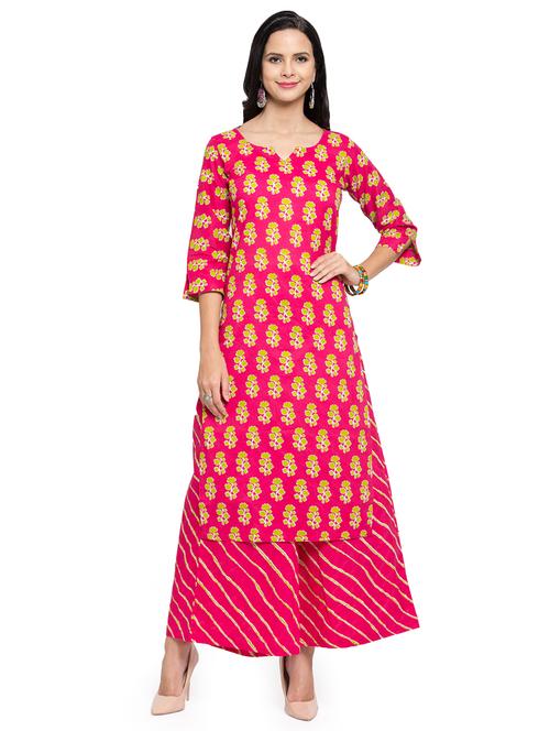 floral printed straight kurta - 16634103 - Standard Image - 1