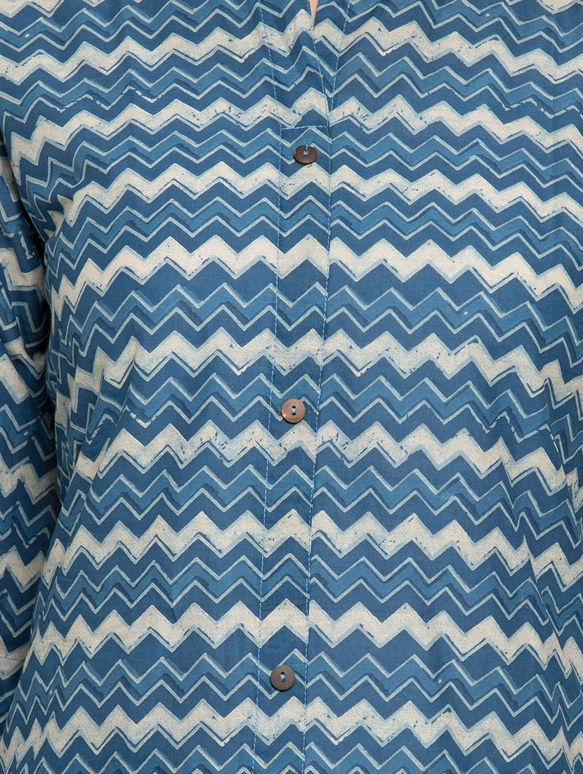chevron printed straight kurta - 16634104 - Zoom Image - 4