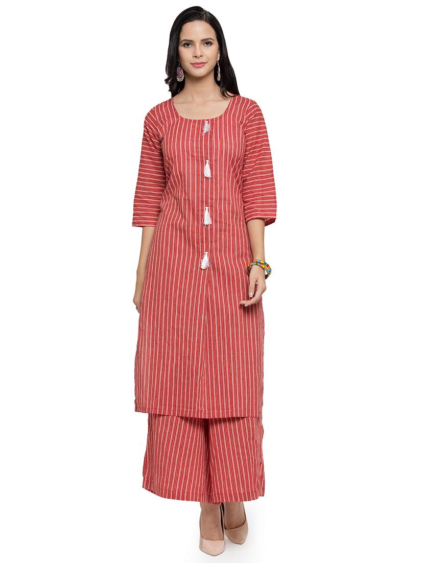 stripes straight kurta - 16634105 - Zoom Image - 1