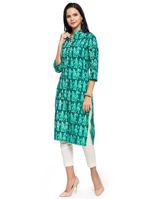 conversational straight kurta - 16634111 - Standard Image - 2