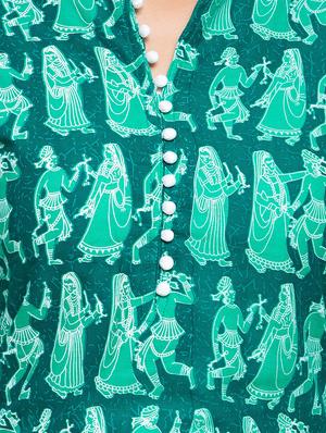 conversational straight kurta - 16634111 - Standard Image - 4