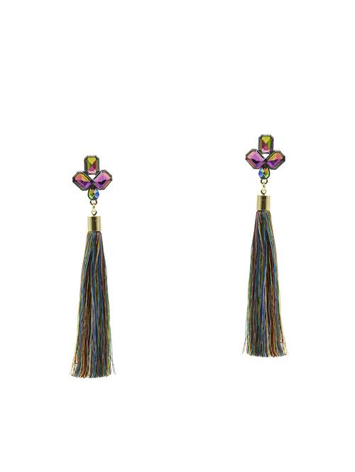 multi colored drop earring - 16634328 - Standard Image - 1