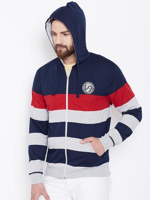 navy blue color block sweatshirt - 16634429 - Standard Image - 2