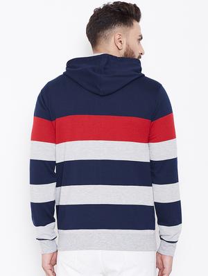 navy blue color block sweatshirt - 16634429 - Standard Image - 3