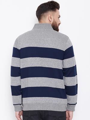 grey striped sweatshirt - 16634439 - Standard Image - 3