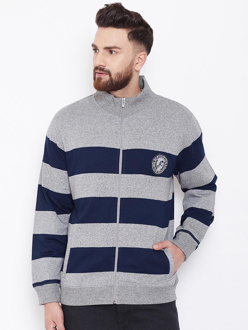 grey striped sweatshirt - 16634439 - Zoom Image - 1