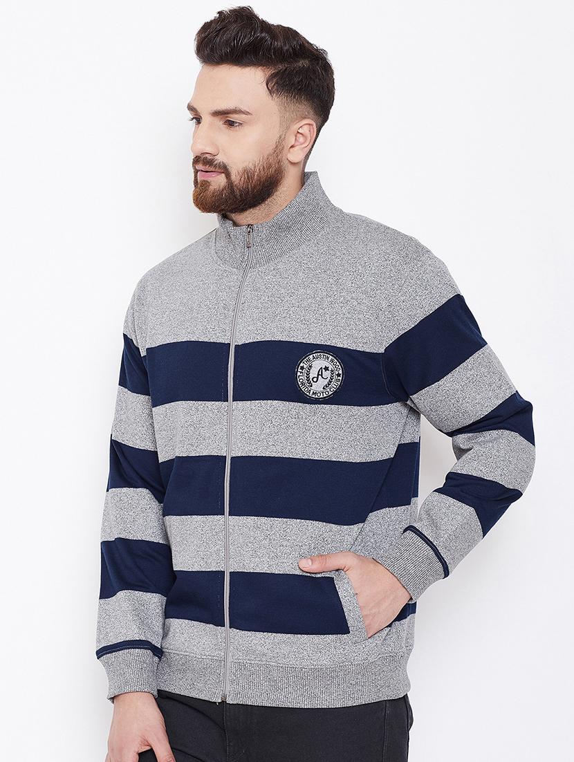 grey striped sweatshirt - 16634439 - Zoom Image - 2