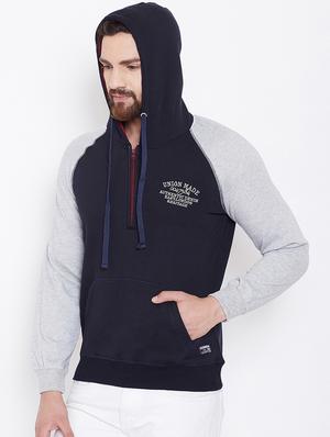 navy blue color block sweatshirt - 16634450 - Standard Image - 2