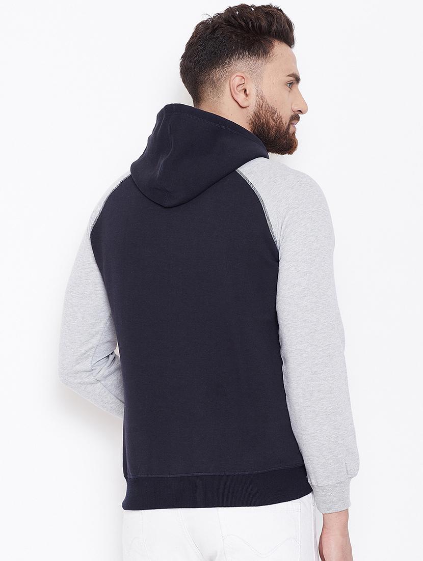 navy blue color block sweatshirt - 16634450 - Zoom Image - 3