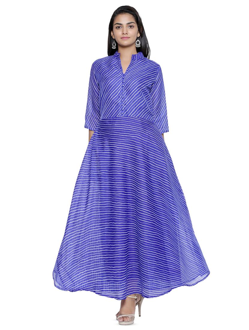 striped flared kurta - 16634518 - Zoom Image - 1
