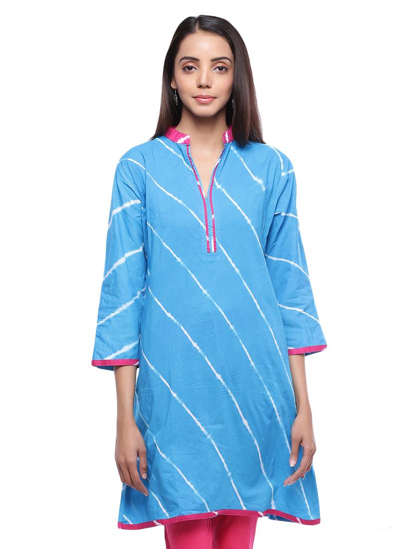 stripes a-line kurta - 16634531 - Zoom Image - 1