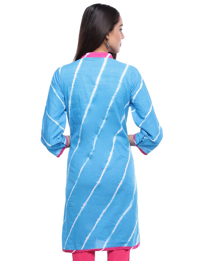 stripes a-line kurta - 16634531 - Zoom Image - 3