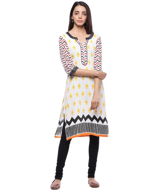 printed straight kurta - 16634538 - Standard Image - 1