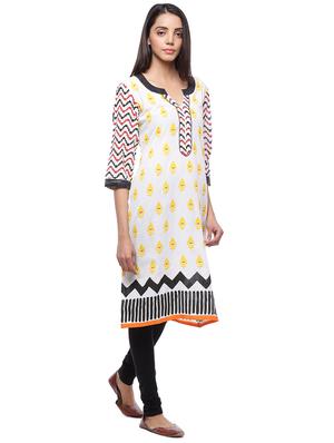 printed straight kurta - 16634538 - Standard Image - 2