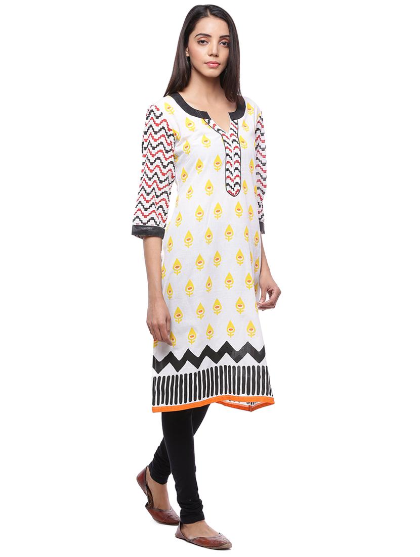 printed straight kurta - 16634538 - Zoom Image - 2