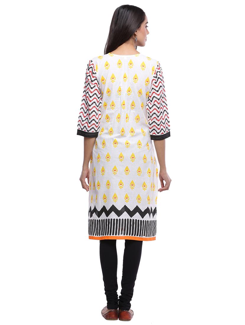 printed straight kurta - 16634538 - Zoom Image - 3