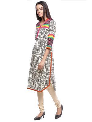 abstract printed straight kurta - 16634540 - Standard Image - 2