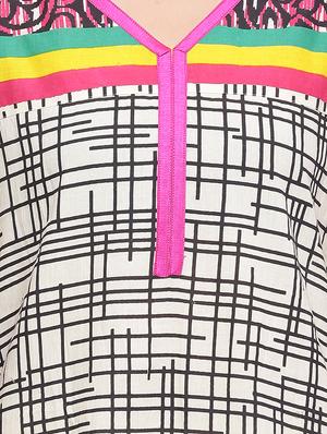 abstract printed straight kurta - 16634540 - Standard Image - 4