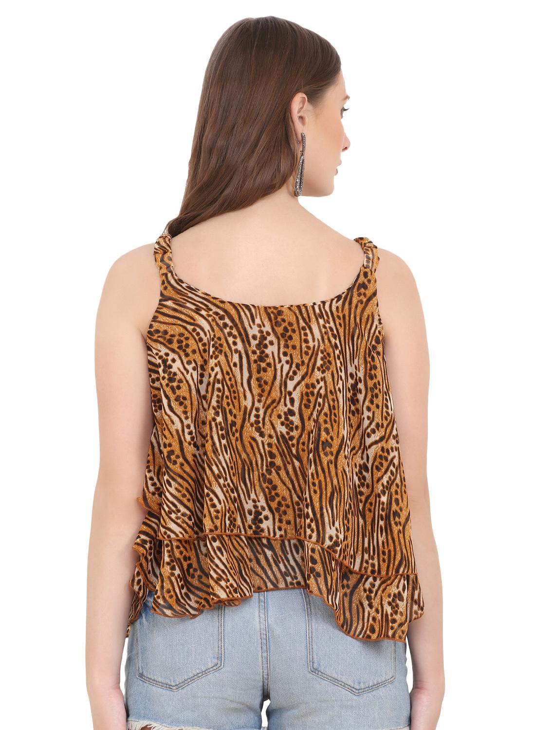 cami neck animal layered top - 16634583 - Zoom Image - 3