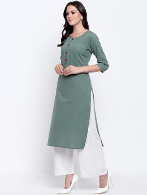solid straight kurta - 16634593 - Standard Image - 2