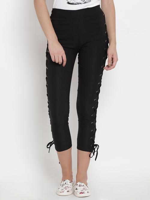 high rise lace up jeggings - 16634696 - Standard Image - 1