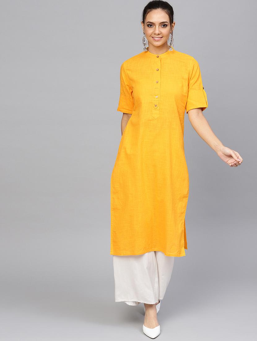 solid straight kurta - 16634750 - Zoom Image - 1