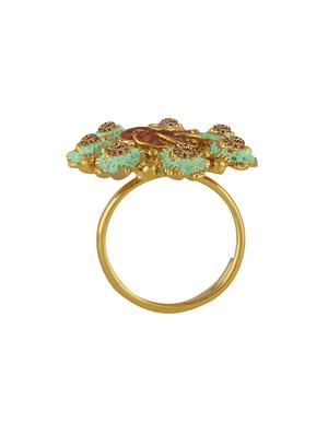 gold metal finger ring - 16634780 - Standard Image - 3