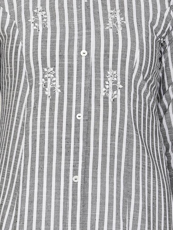 striped a-line kurta - 16634977 - Zoom Image - 4