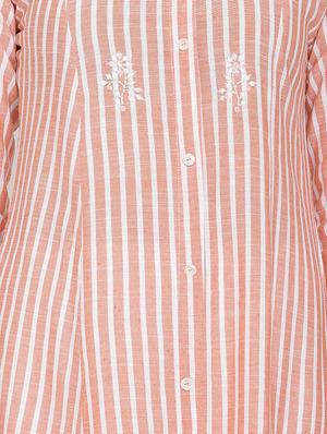 striped a-line kurta - 16634978 - Standard Image - 4