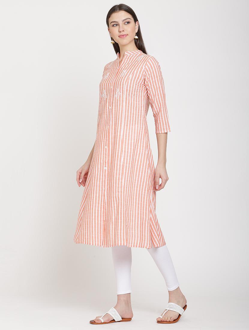 striped a-line kurta - 16634978 - Zoom Image - 2